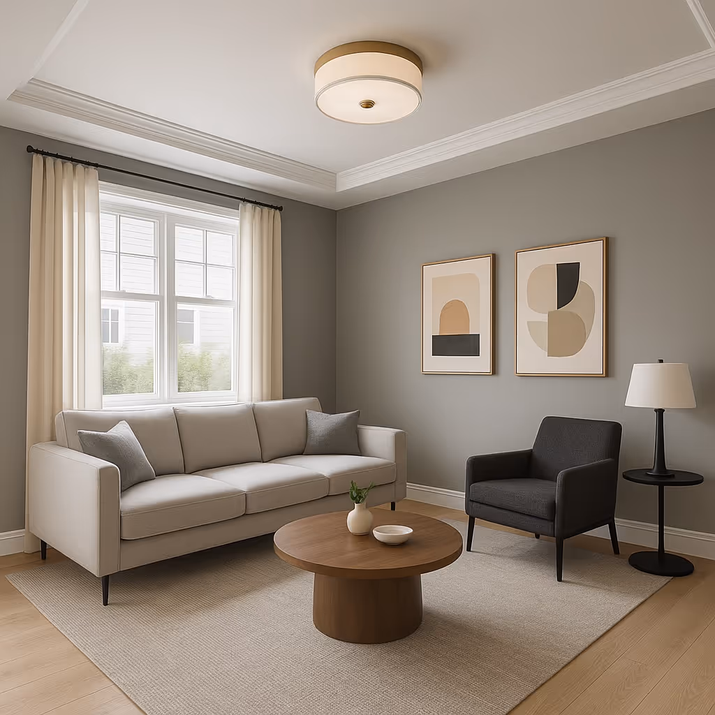 Living room renovation in Shaker