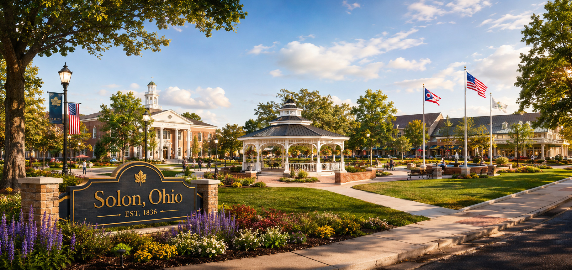 Solon, Ohio welcome sign