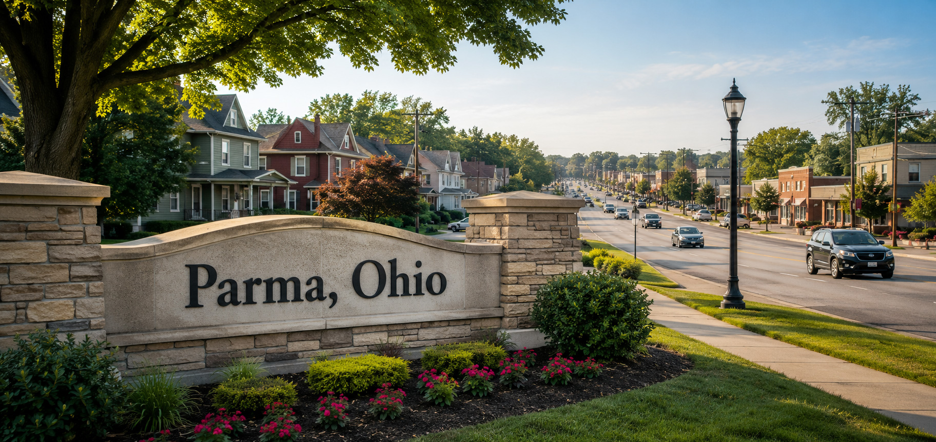 Parma, Ohio welcome sign