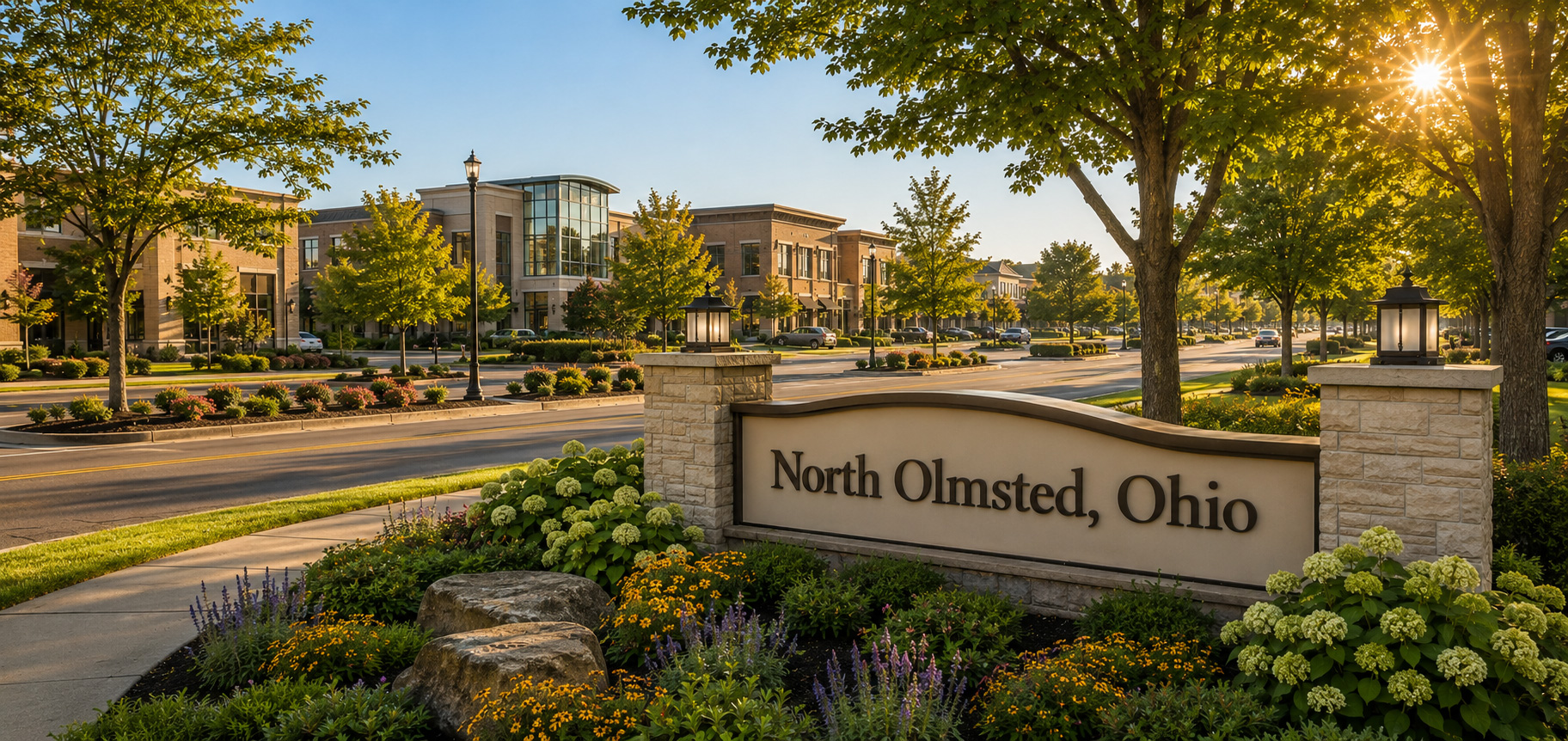 North Olmsted, Ohio welcome sign