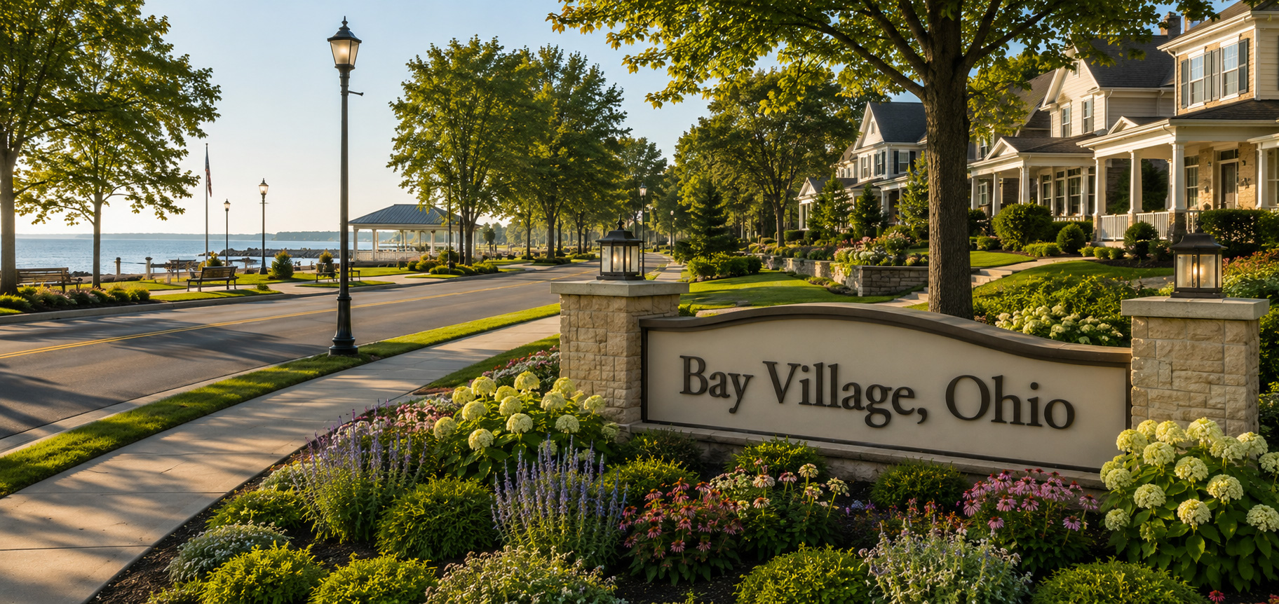 Bay Village, Ohio welcome sign