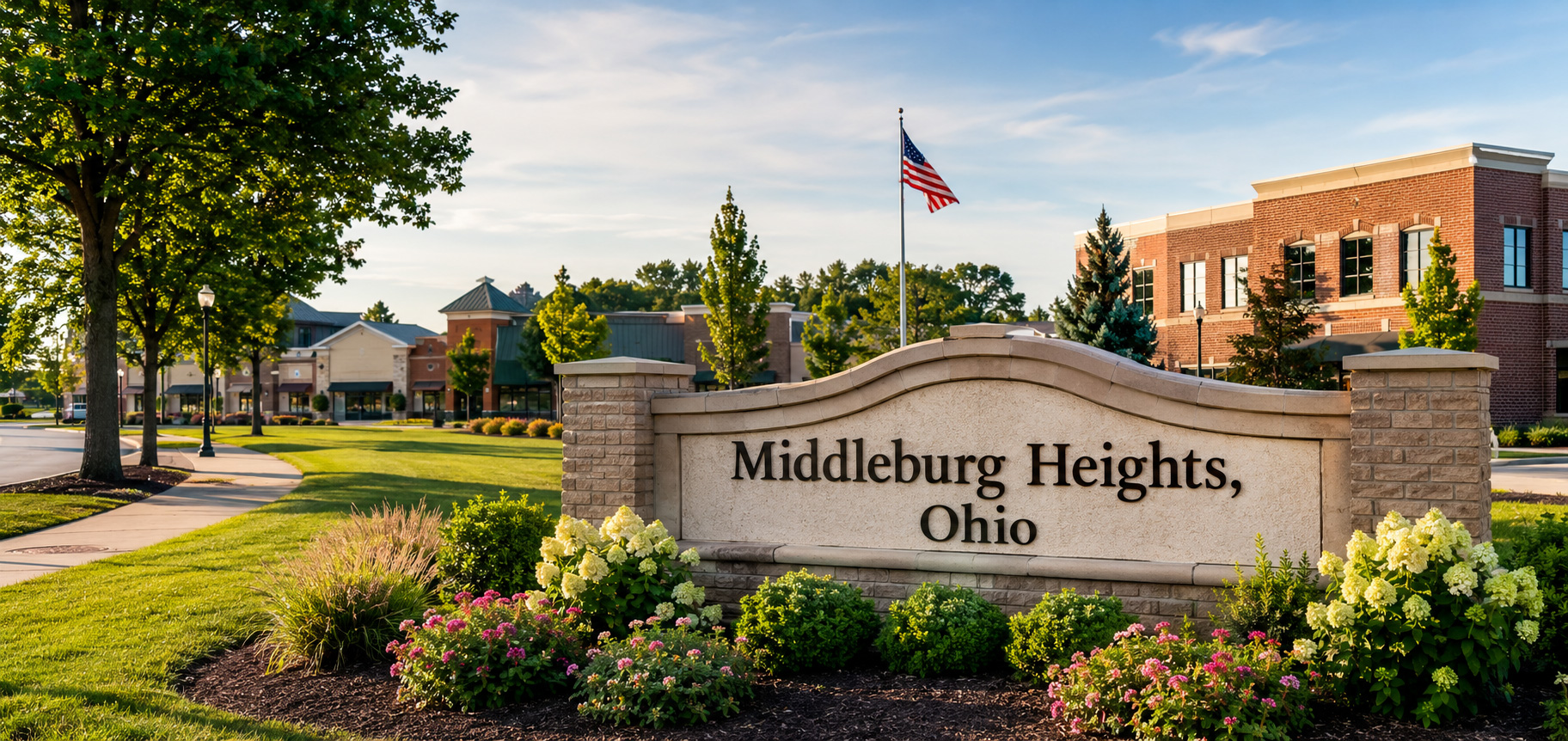 Middleburg Heights, Ohio welcome sign