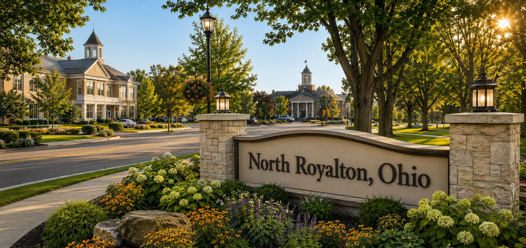 North Royalton, Ohio welcome sign