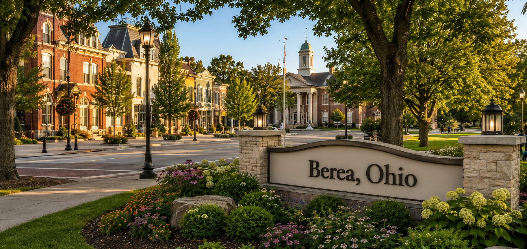 Berea, Ohio welcome sign