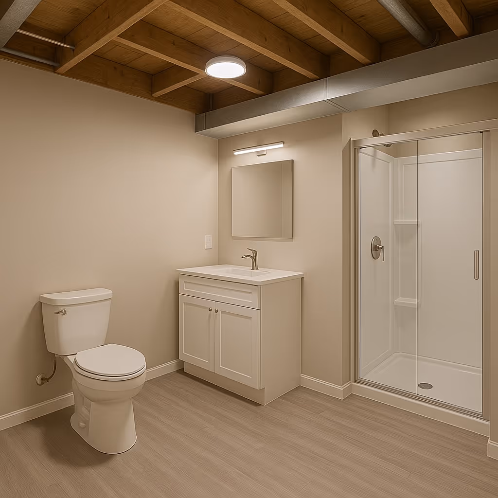 Basement Bathroom Buildout in Beachwood, OH