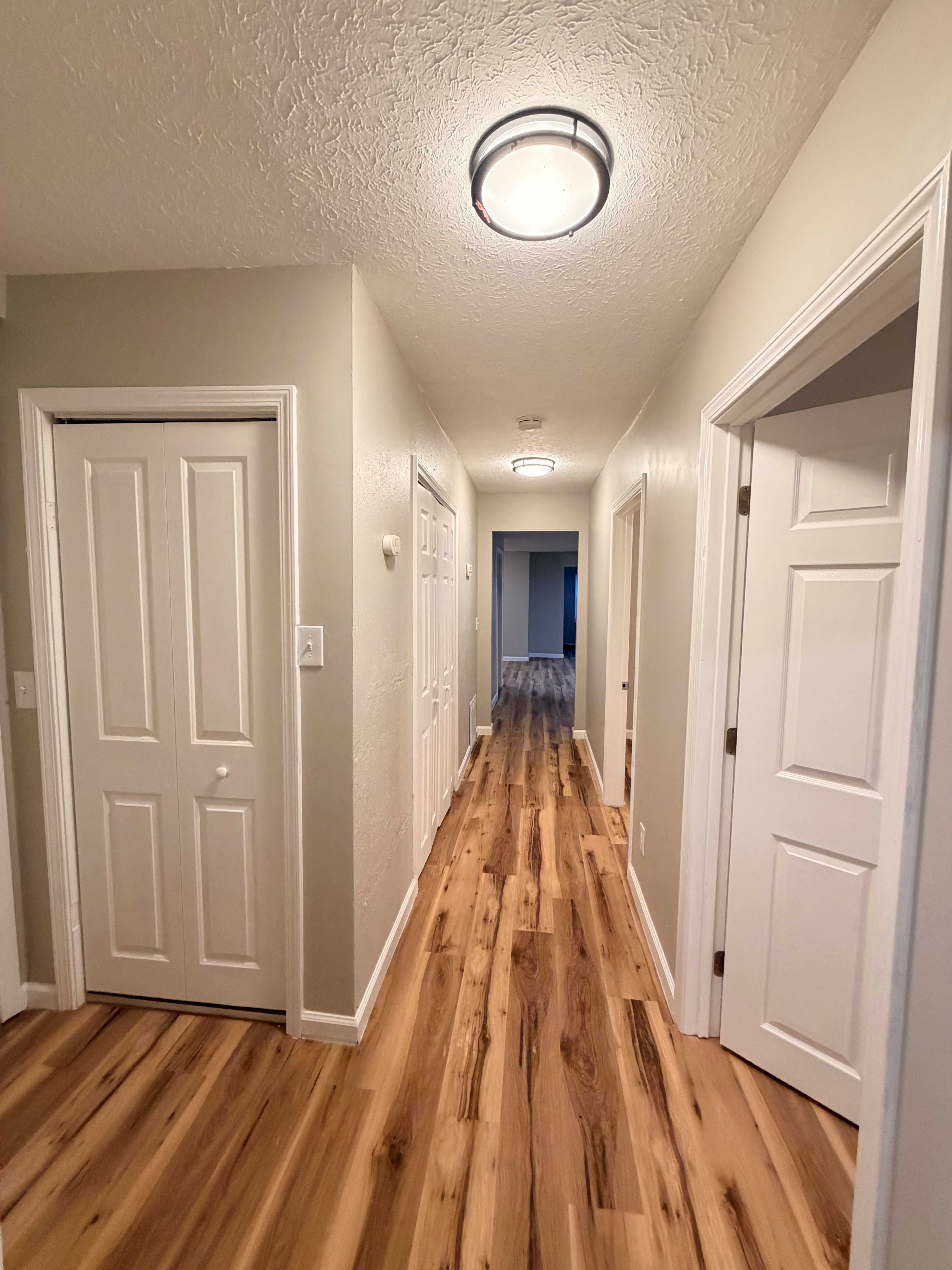 After — hallway with new flooring in North Ridgeville, OH — Manzil Renovation