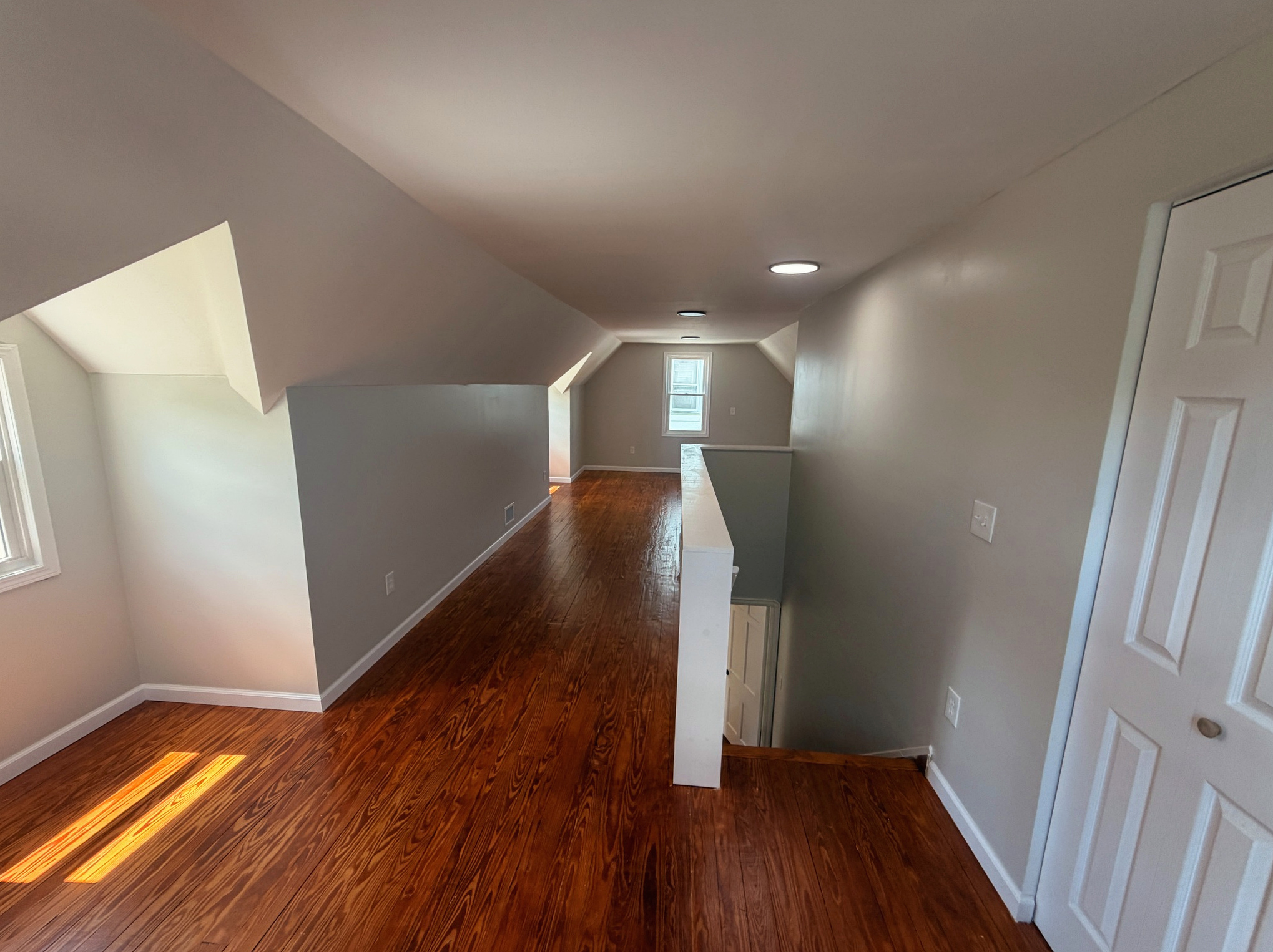 Finished attic loft, view 3 of 3, Wayland Ave Cleveland renovation