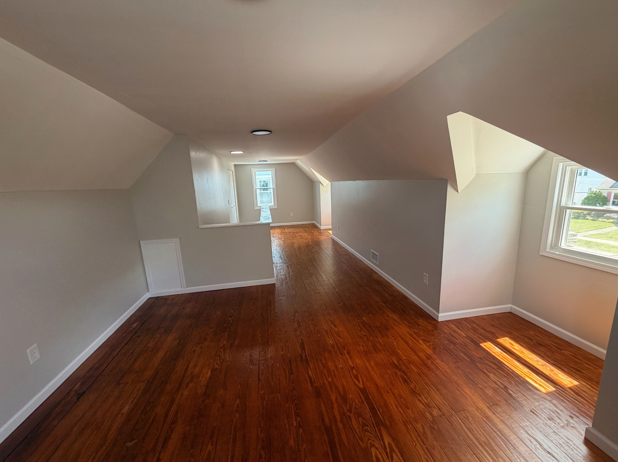 Finished attic loft, view 2 of 3, Wayland Ave Cleveland renovation