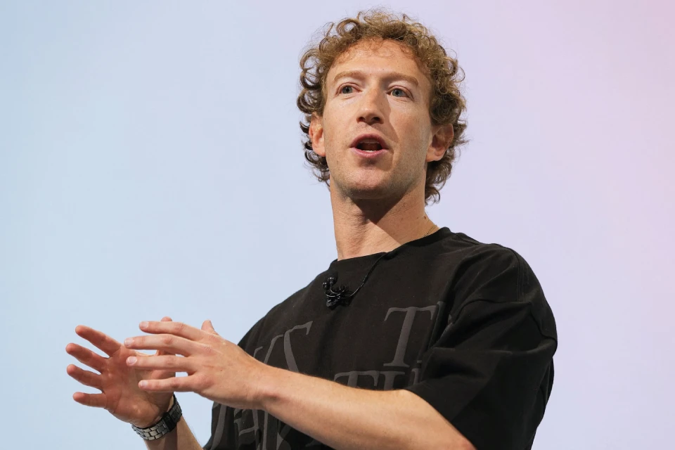 Mark Zuckerberg talking on a stage.