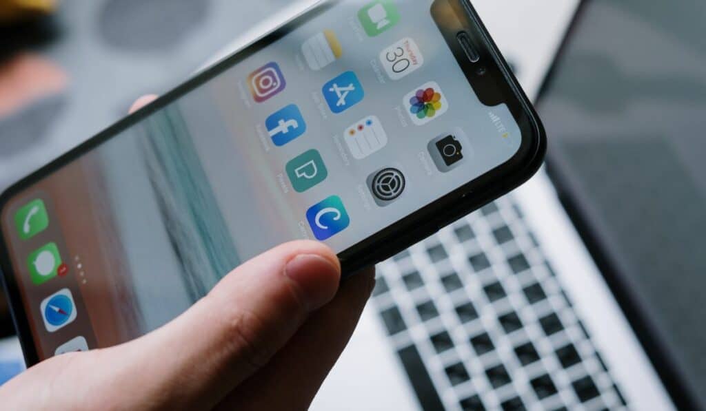 A phone showing an Instagram profile