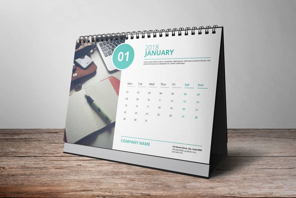 A person planning on a calendar