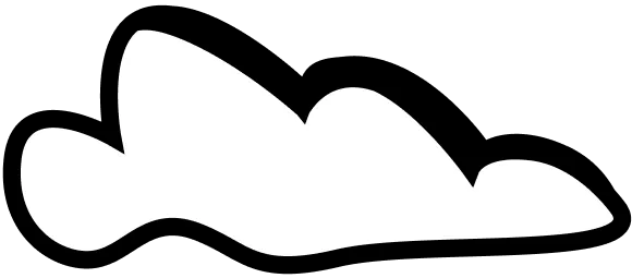 A white cloud with a black background.
