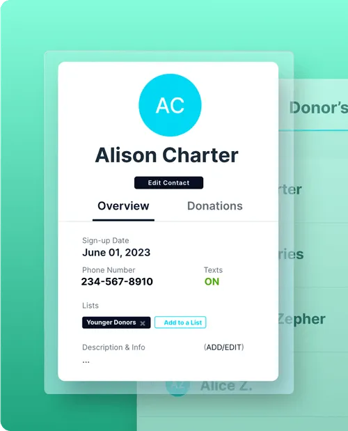 Donor profiles
