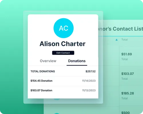 Donor giving summary