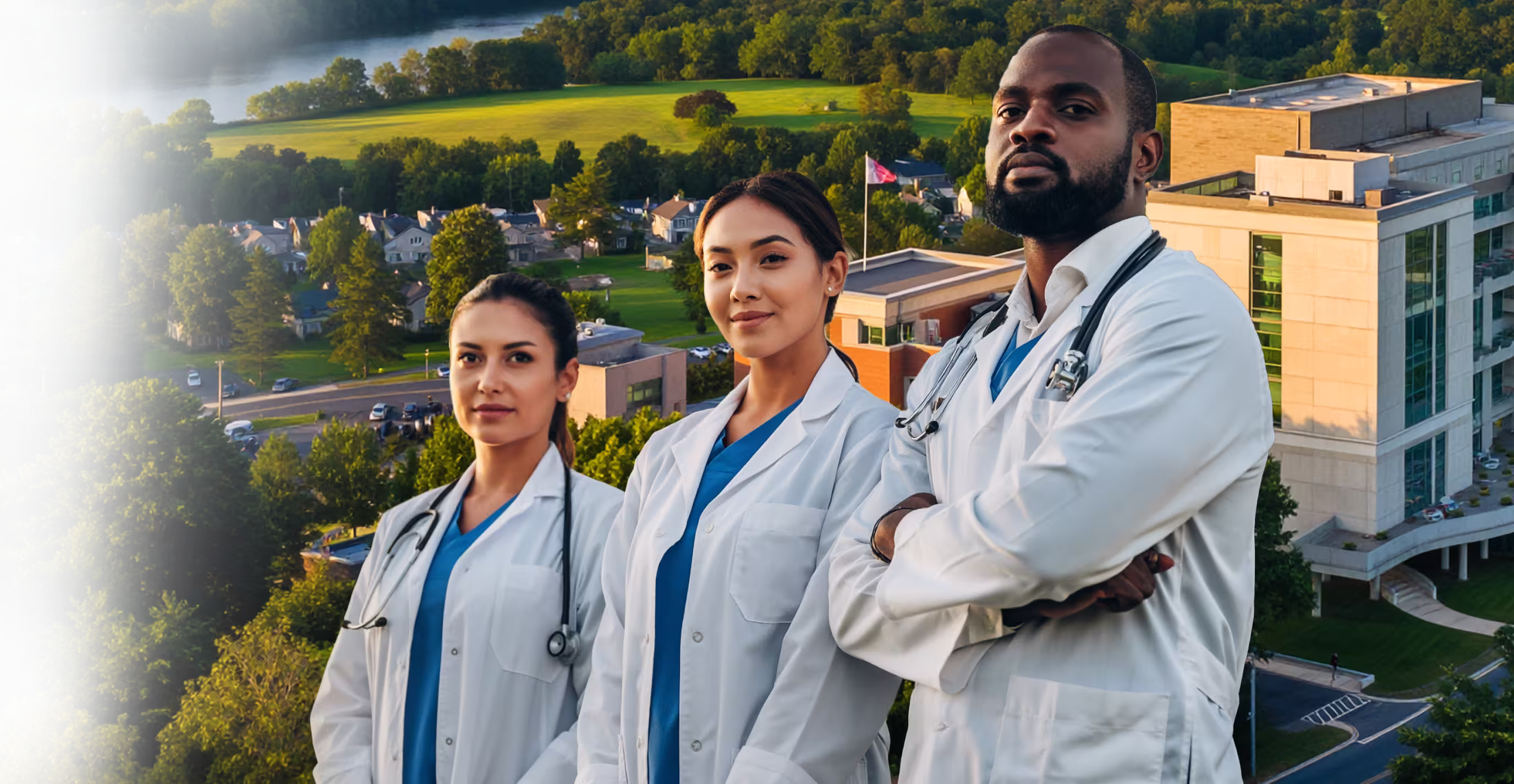 Hands holding funnel of data