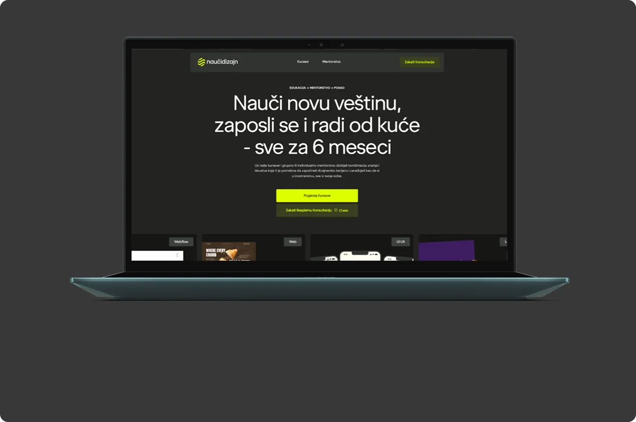 Nauci Dizajn website