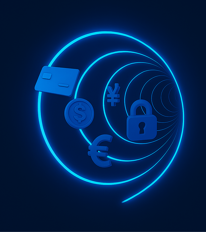 SetoPay hero image showing payment gateways, credit cards, currencies