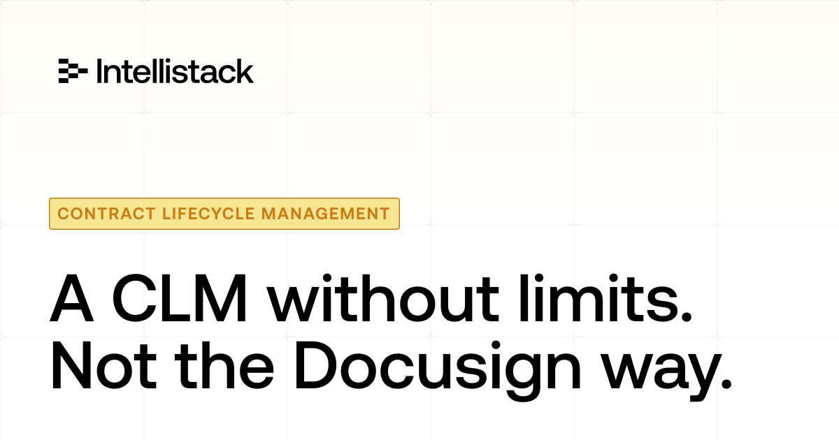 인텔리스택 스트림라인 Intellistack Streamline contract lifecycle management and ROI optimization