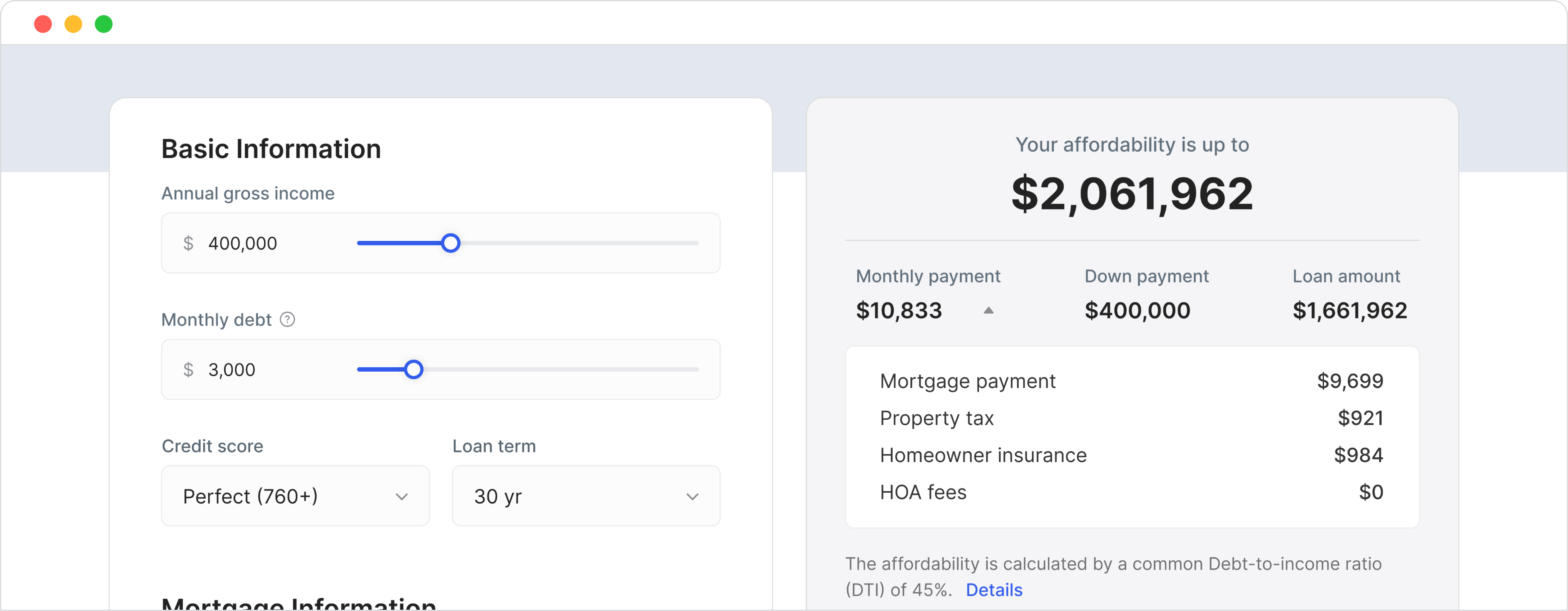this image shows Borrower facing tools
