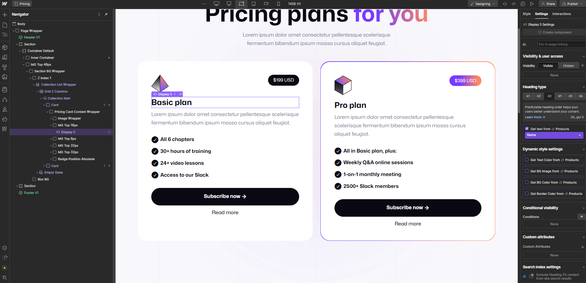 Ecommerce Content - Courselify X Webflow Template