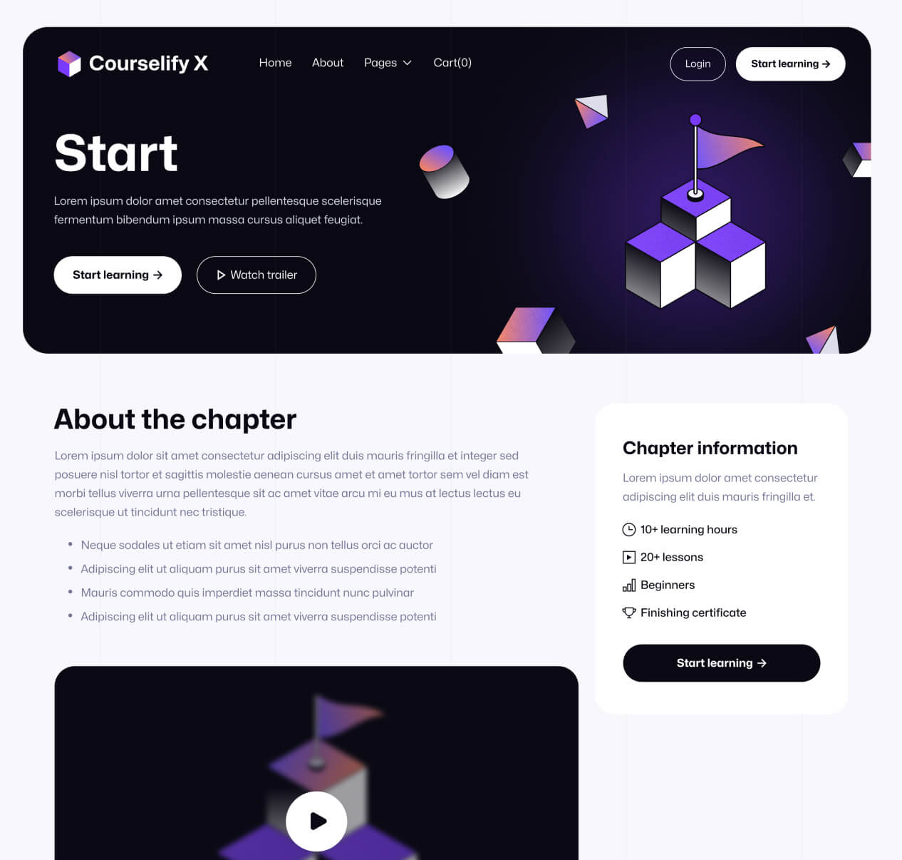 Courselify X - Chapter Single Page - Course Webflow Template
