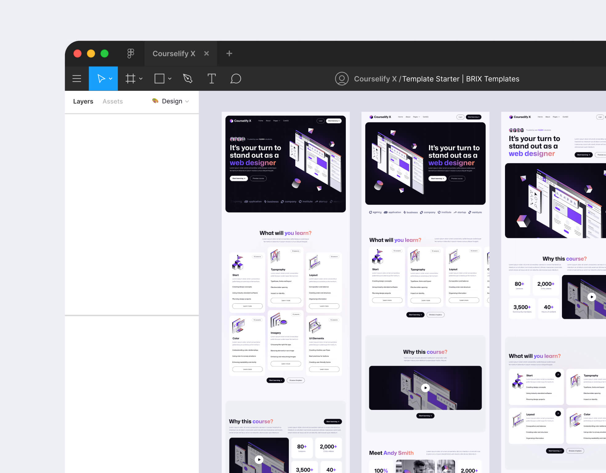 Courselify X - Figma File Included - Course Webflow Template