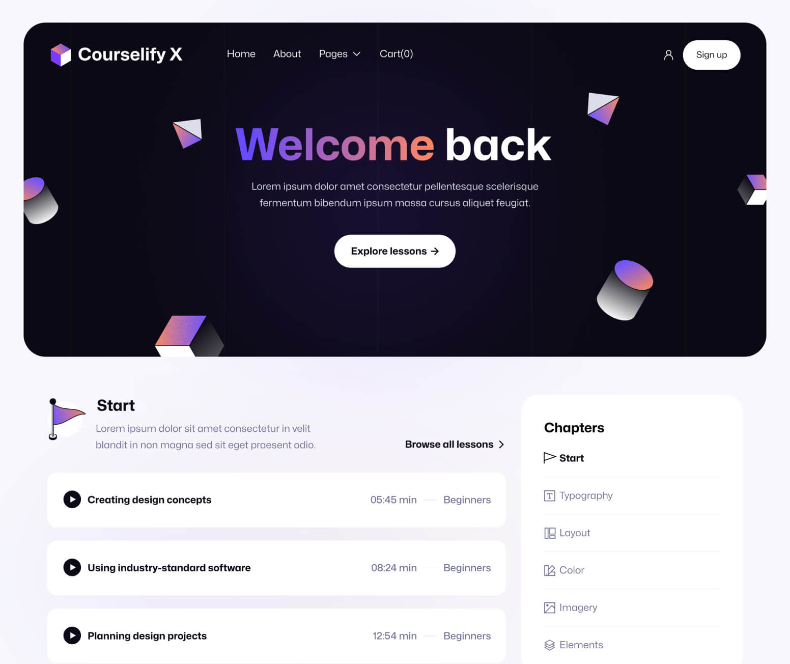 Courselify X - Home Premium Page - Course Webflow Template