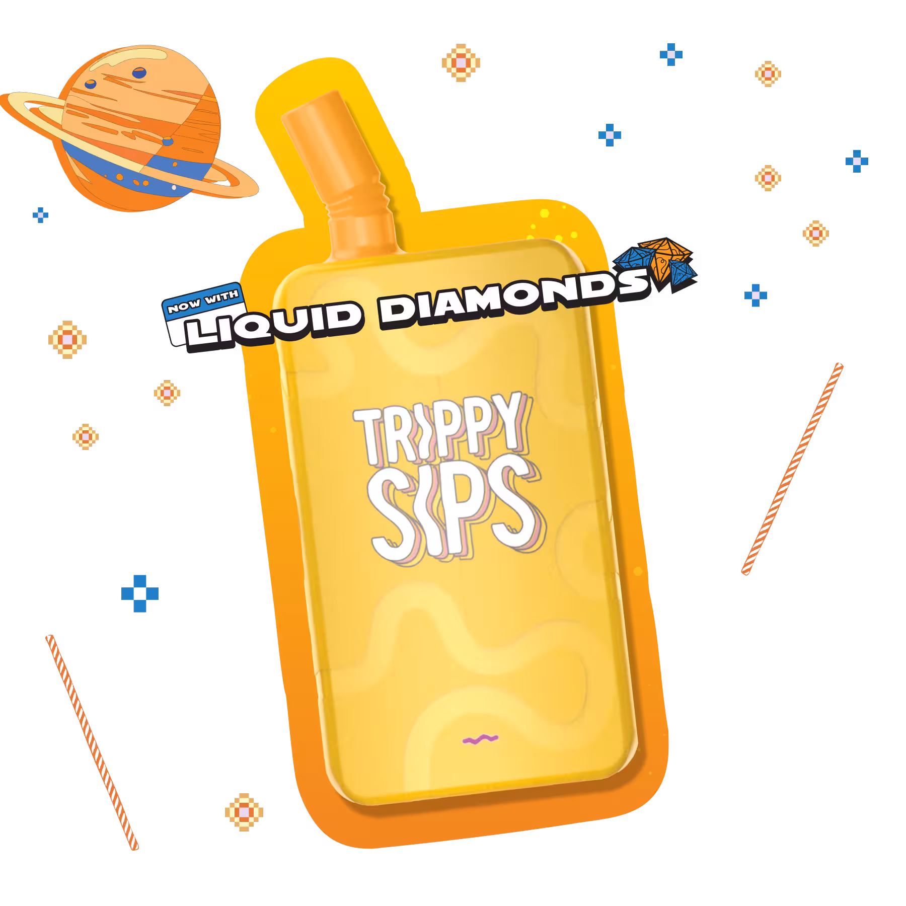 Trippy Sips Sunny G Sativa Liquid Diamonds All-In-One Vape