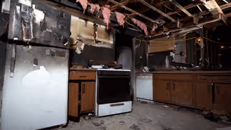 Residential fire damage restoration services