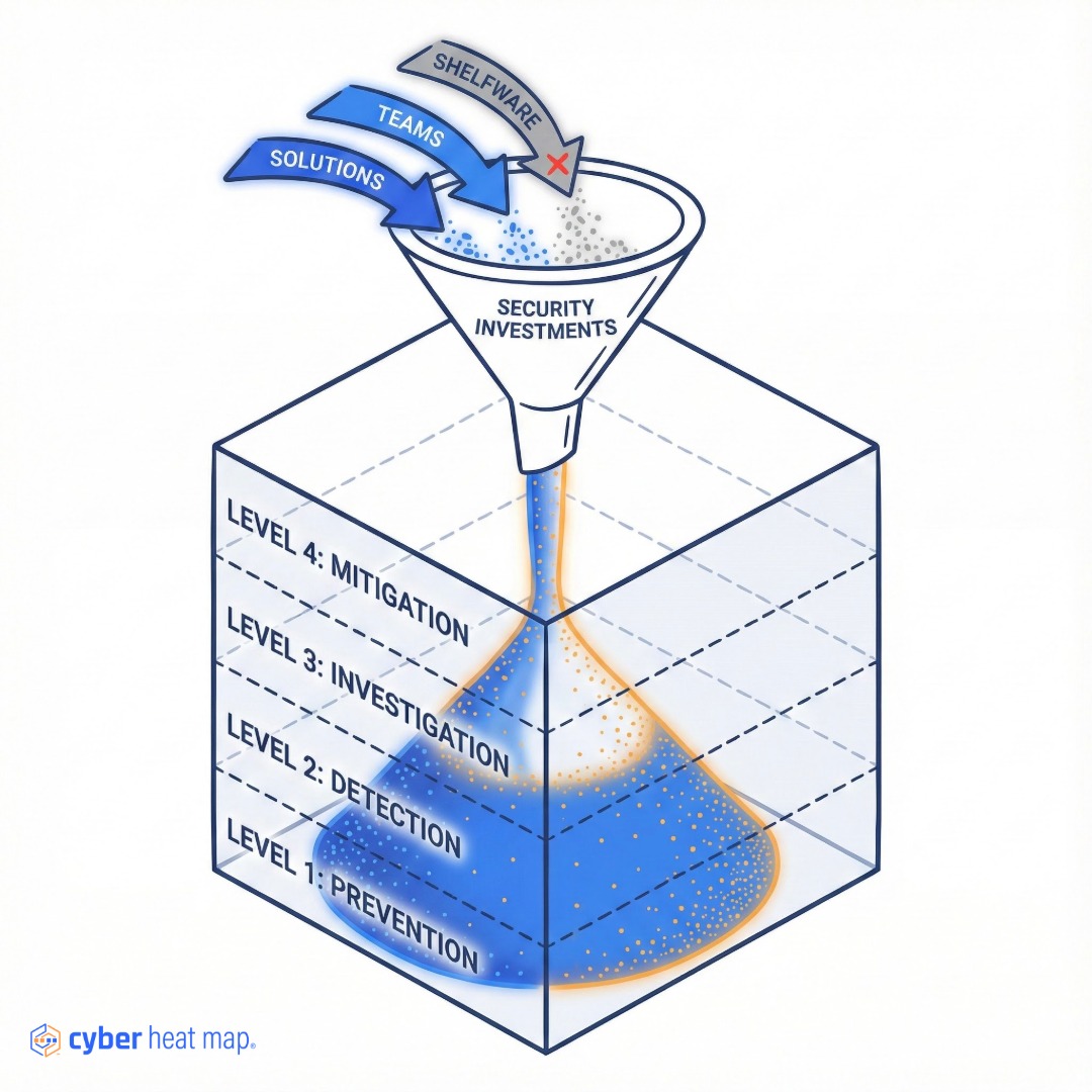Colorful bar graph with increasing height sitting in a wooden sand box