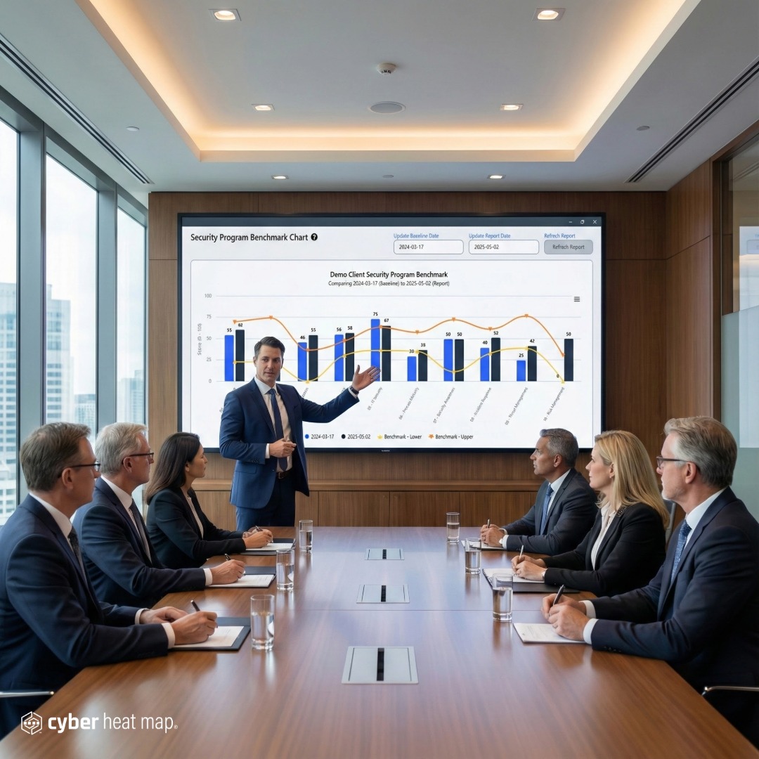Business team analyzing charts during meeting in modern office conference room