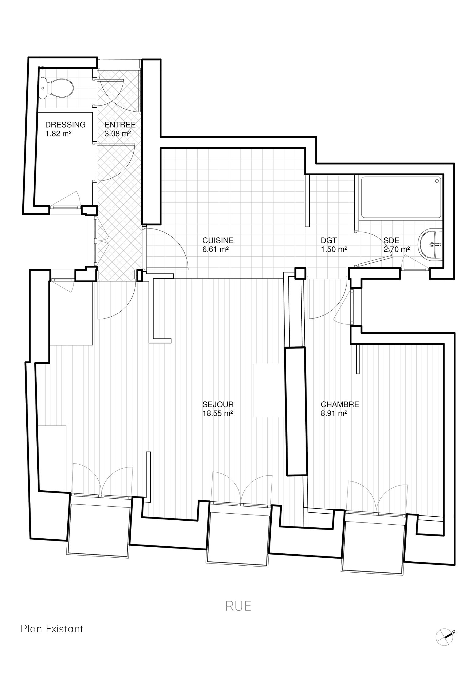 Oïkos Architectes — Rénovation complète appartement 41m² Paris 9ème — photo 9