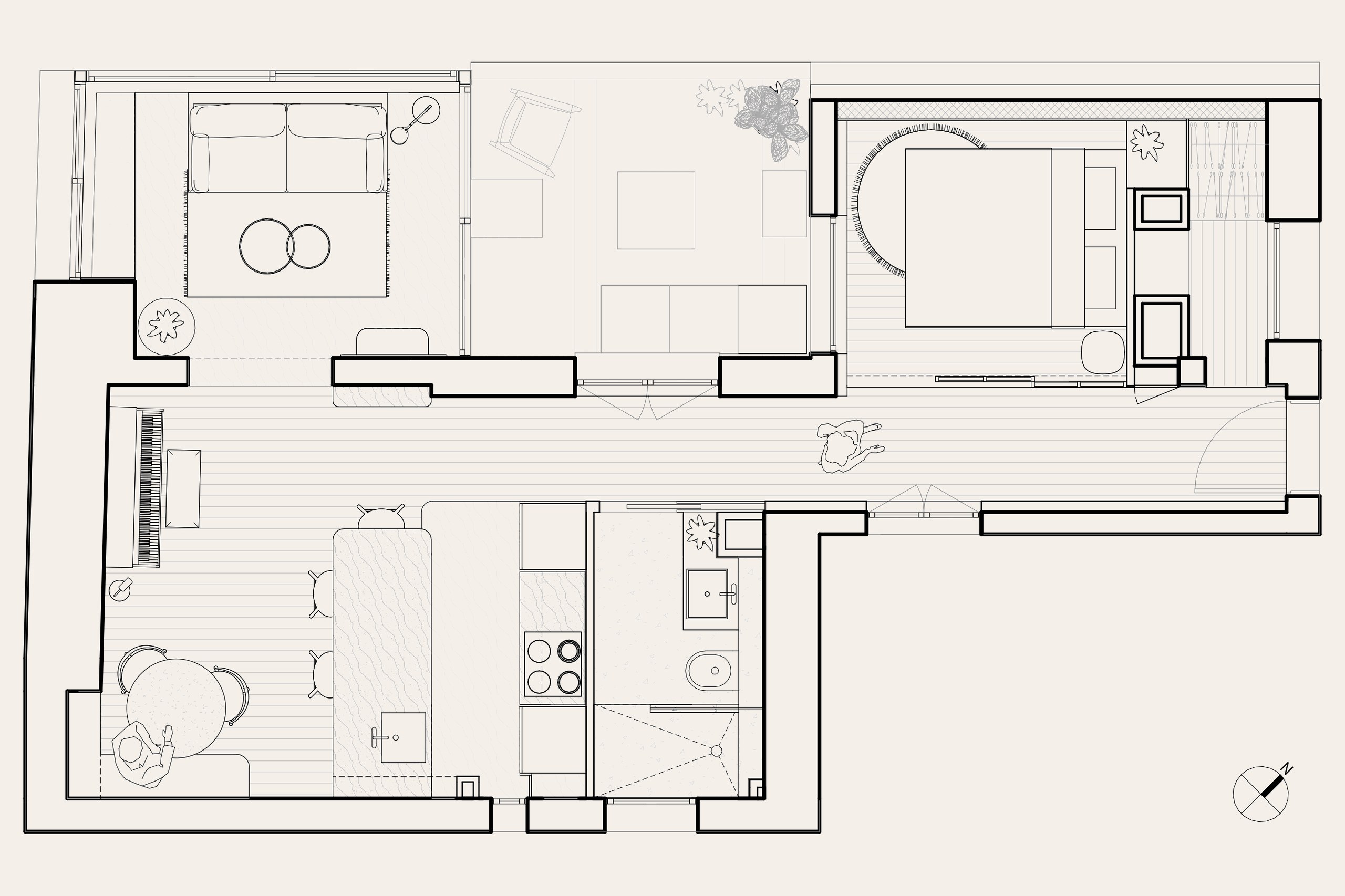 Oïkos Architectes — Appartement Séverac — plan projet