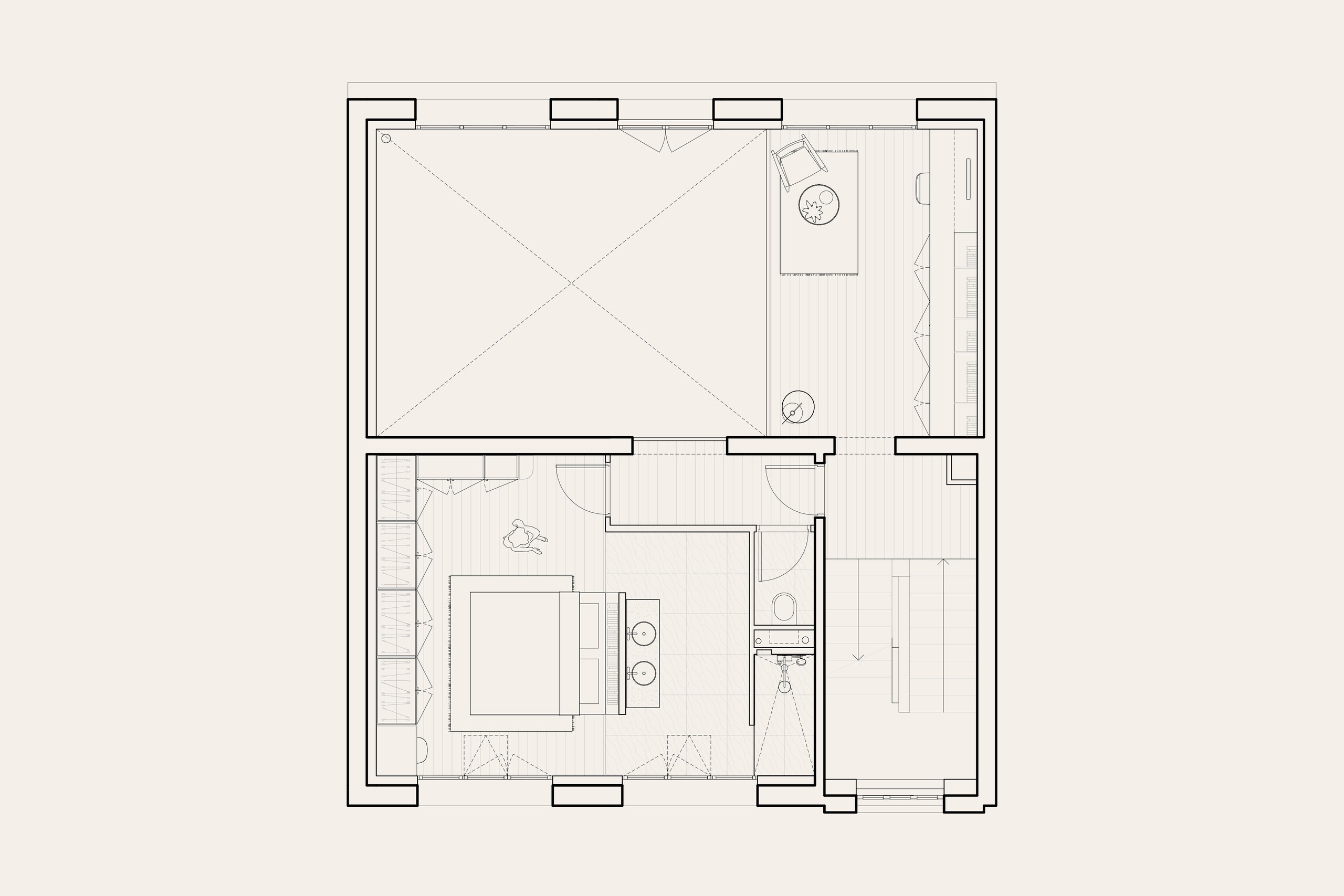 Oïkos Architectes — Maison Suresnes — plan étage existant