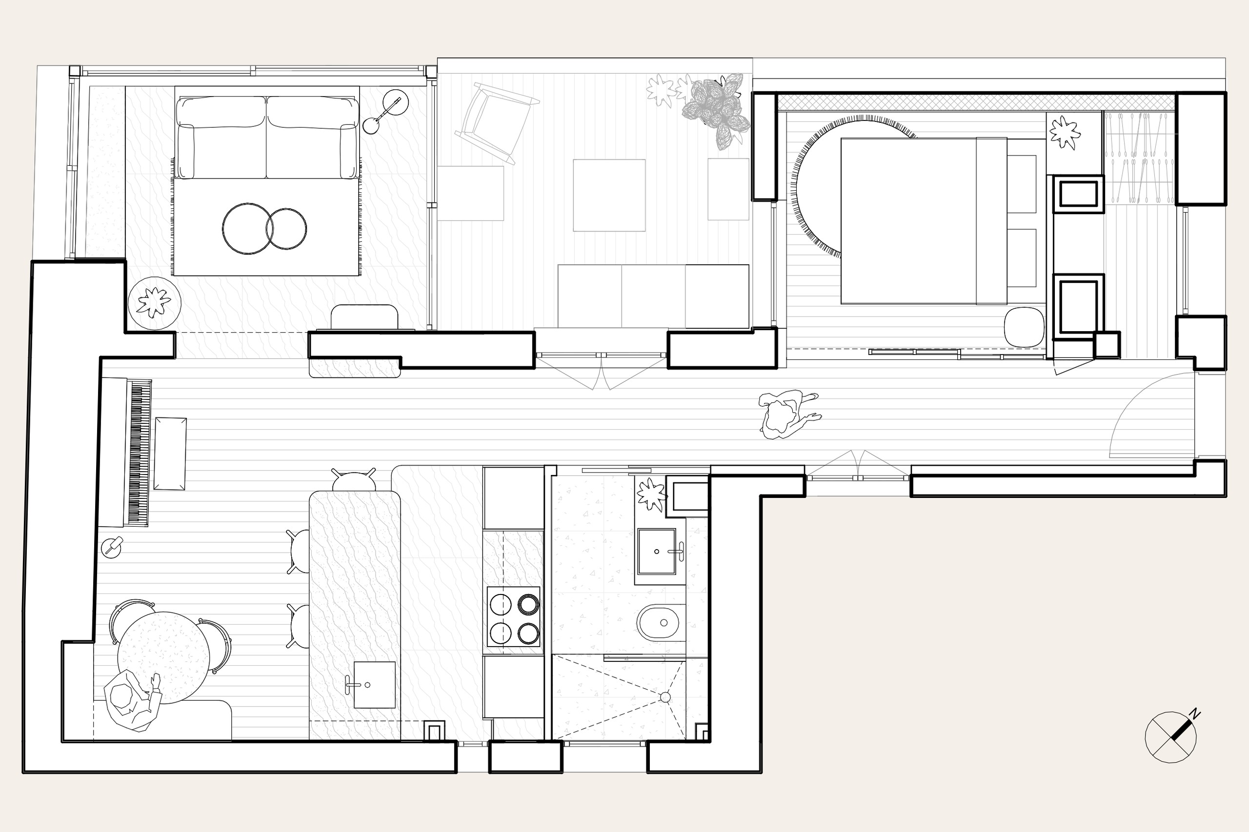 Oïkos Architectes — Appartement Séverac — plan projet