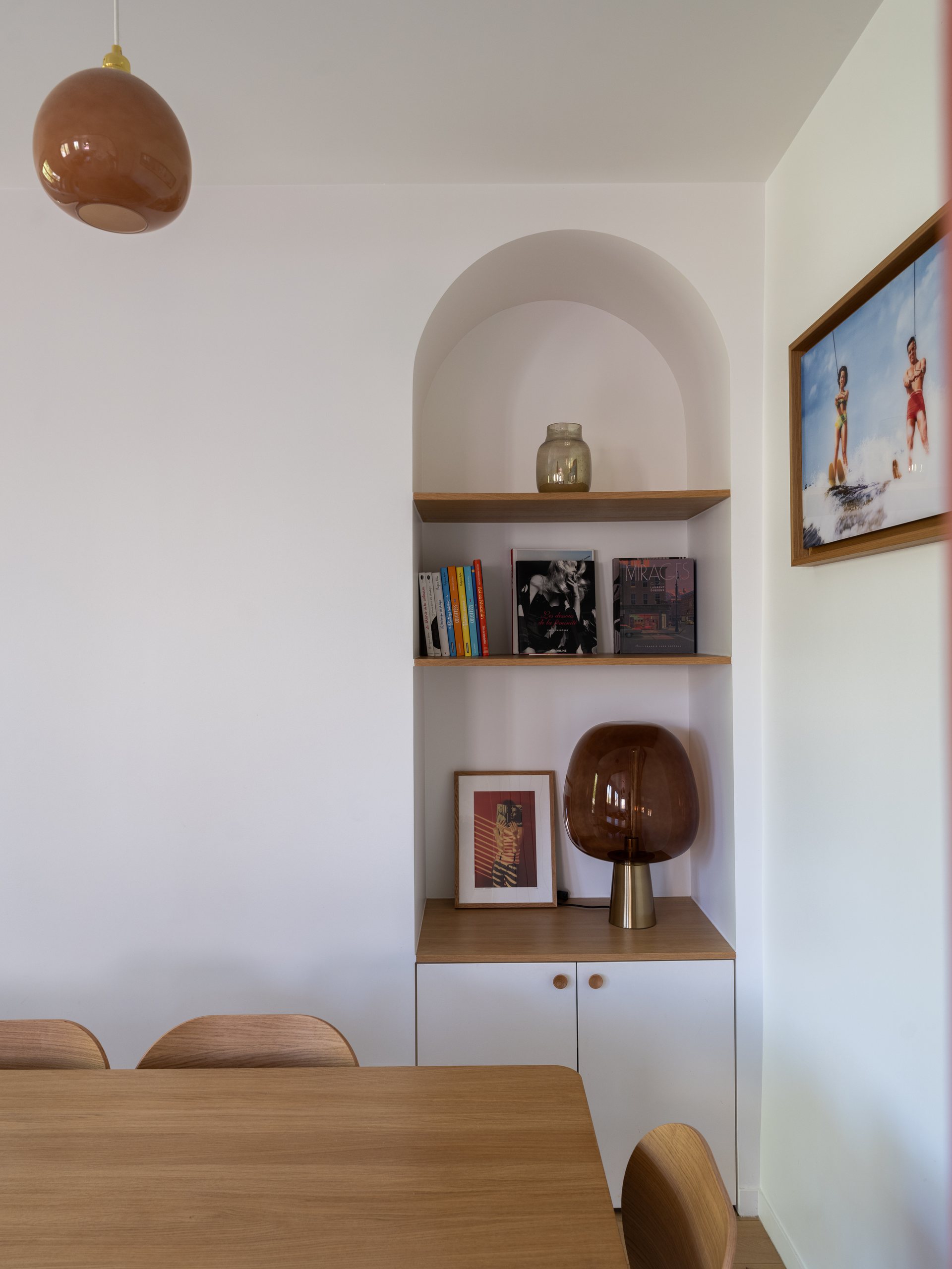 Oïkos Architectes — Maison à Colombes — une niche en arche, reprenant le motif préexistant