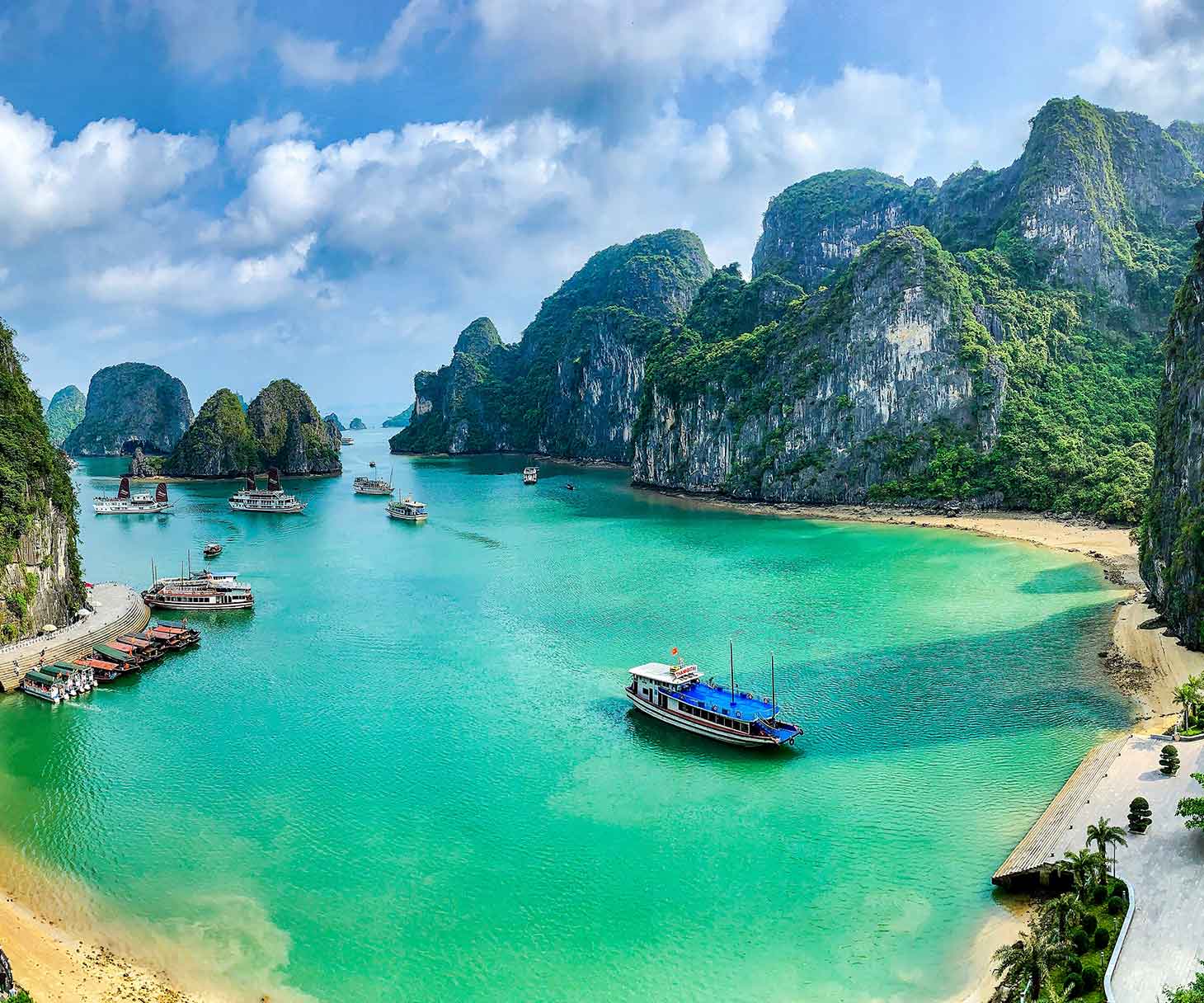 Aerial view of Halong Bay