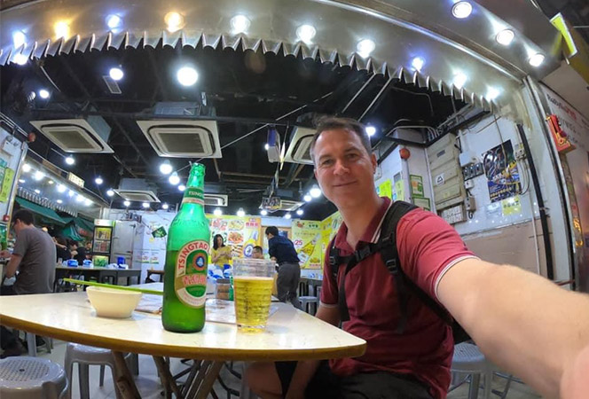 The author in Hong Kong