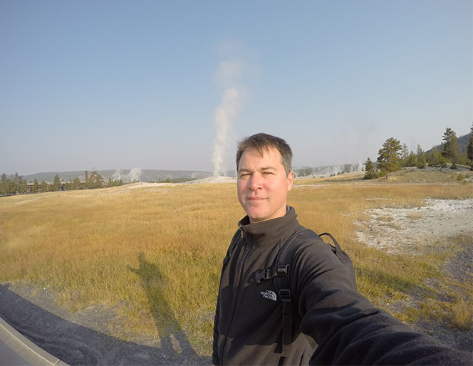 The author in Yellowstone