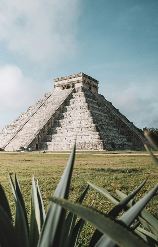 Mayan pyramid in Mexico.