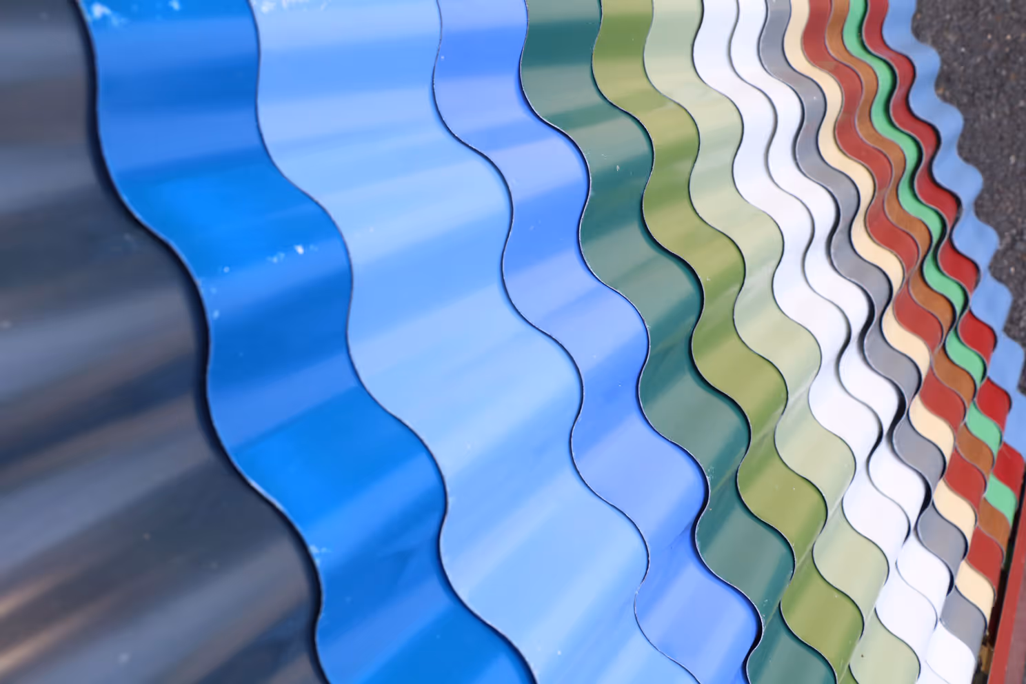 Photo des couleurs de tôles profilage morne à l'eau