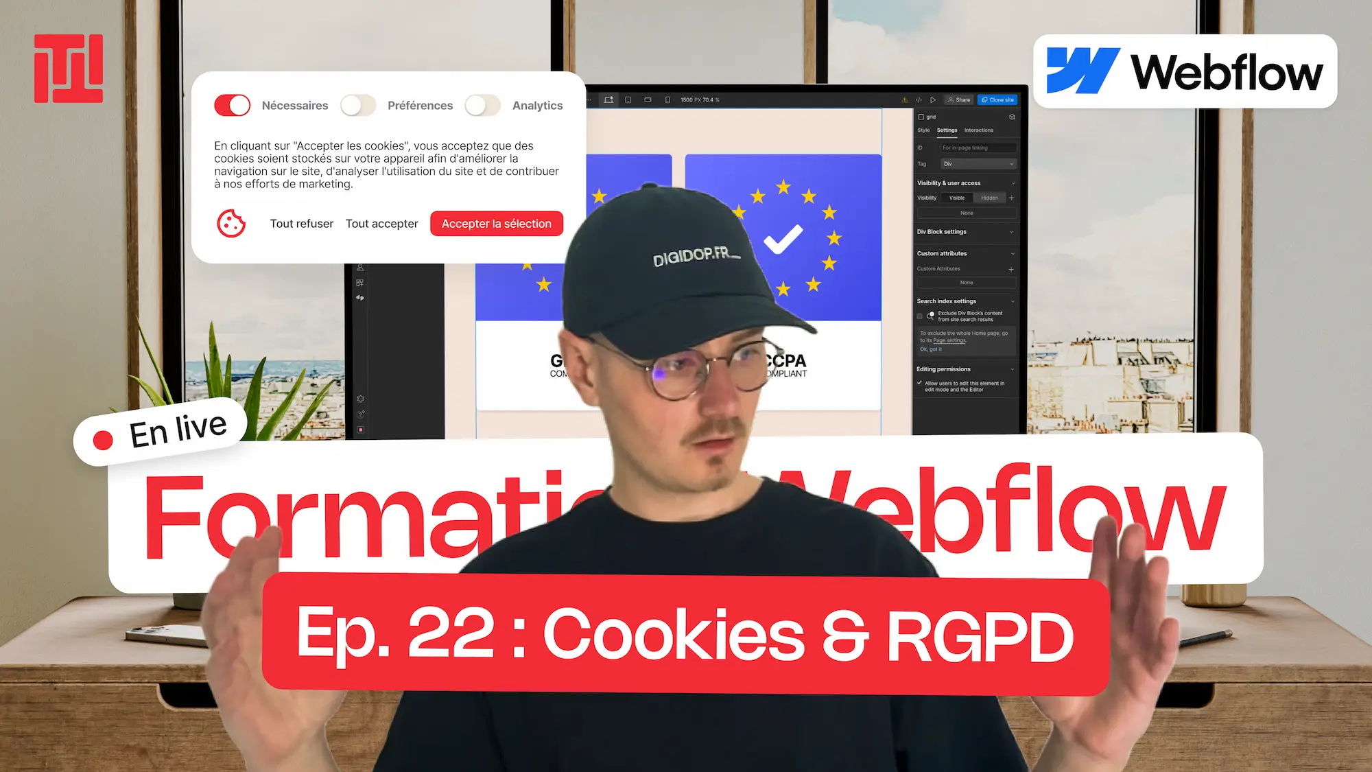 Épisode 22 : Cookies & RGPD - Formation Webflow