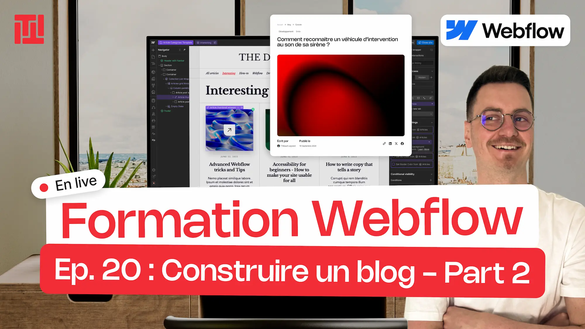 Épisode 20 : Construire un blog - Part 2 - Formation Webflow