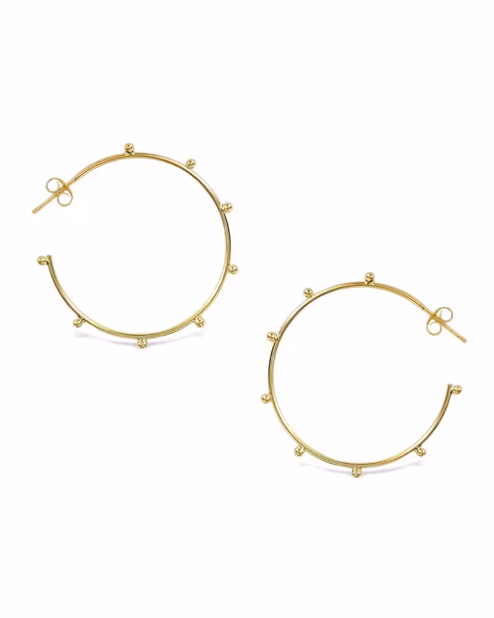 Pendientes Aro Bobble en Oro, foto de producto - Joyería Cayou