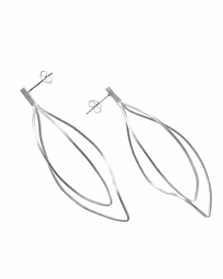 Pendientes Twist en Plata Mate, foto de producto - Joyería Cayou