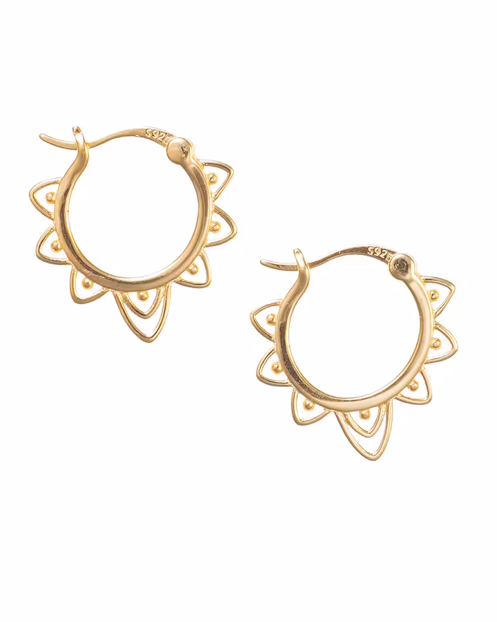 Pendientes de Aro Doris en Oro, foto de producto - Joyería Cayou