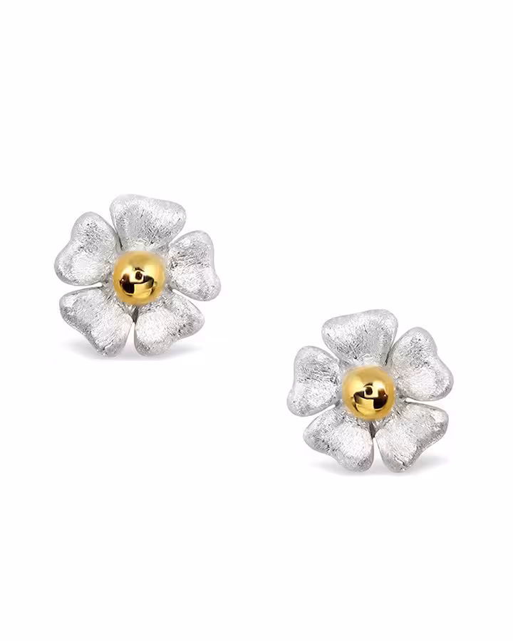 Flor de plata y oro, foto de producto - Joyería Cayou