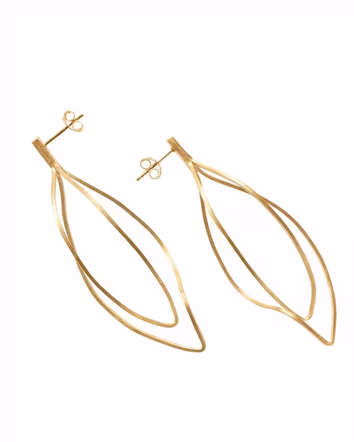 Pendientes Twist en Oro Mate, foto de producto - Joyería Cayou