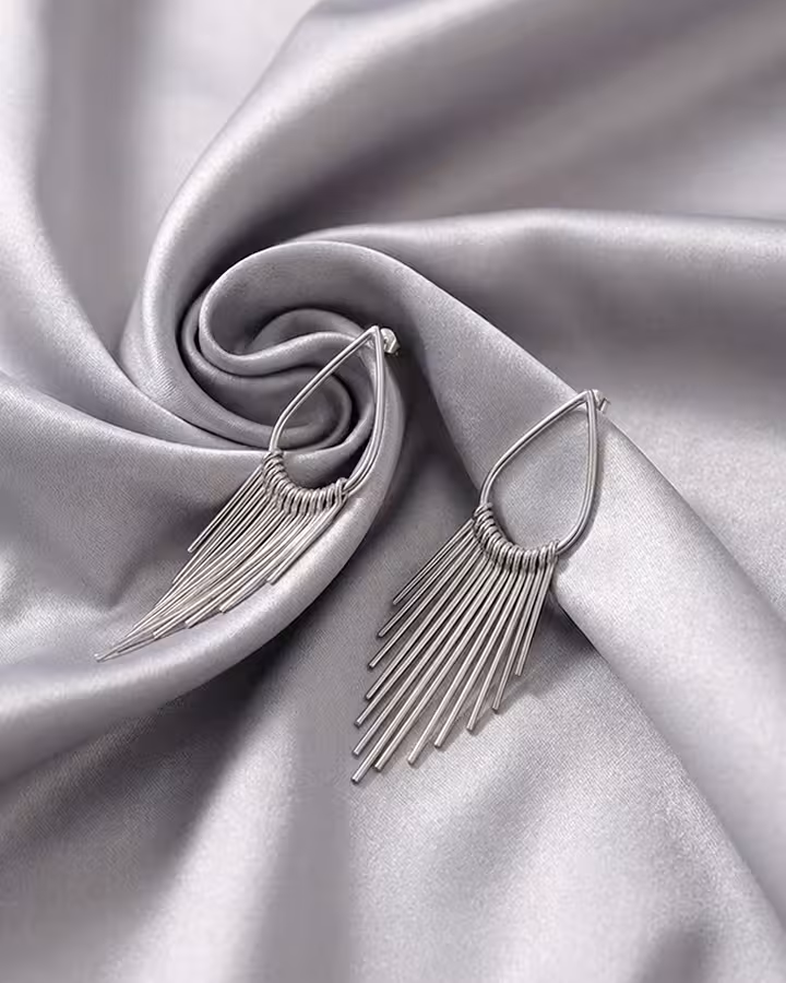 Pendientes Solara en Plata, foto ambientada - Joyería Cayou