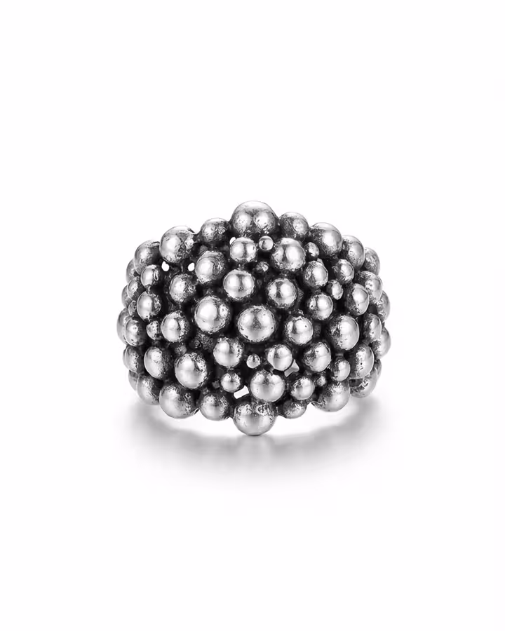 Anillo Cluster en plata, foto de producto - Joyería Cayou
